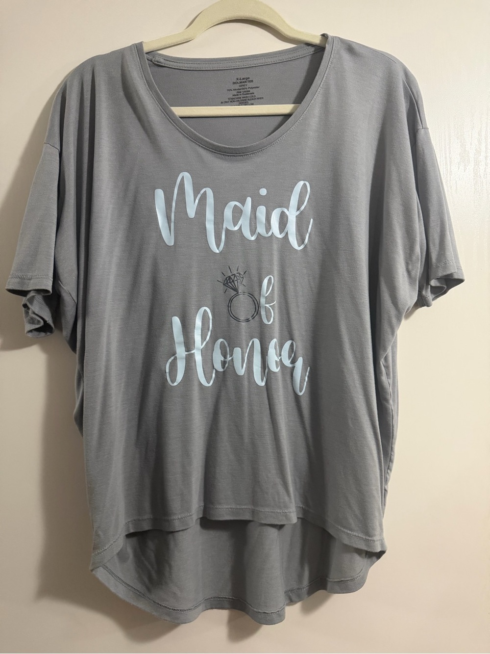 Maid of Honor Short Sleeve Tee - Gray